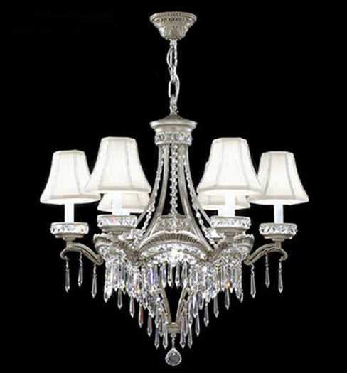Dynasty Cast Brass Seven Light Chandelier in Pewter James R. Moder Canada
