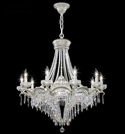 Dynasty Cast Brass 13 Light Chandelier in Pewter James R. Moder Canada
