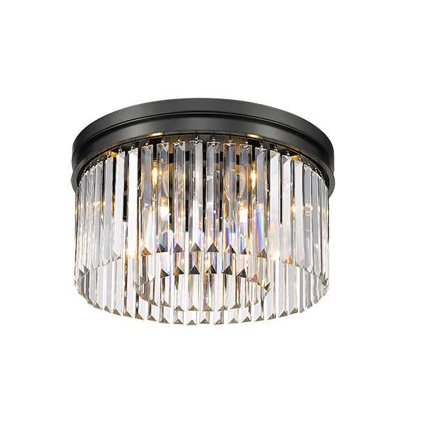Soraya 6-Light Black Crystal Flush Mount Mirage Lighting