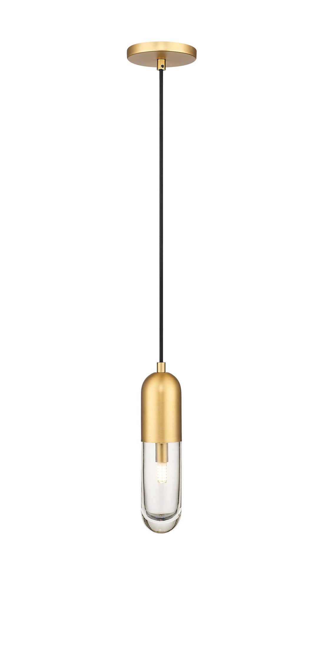 1 Light Pendant in Aged Brass Moderno Lighting