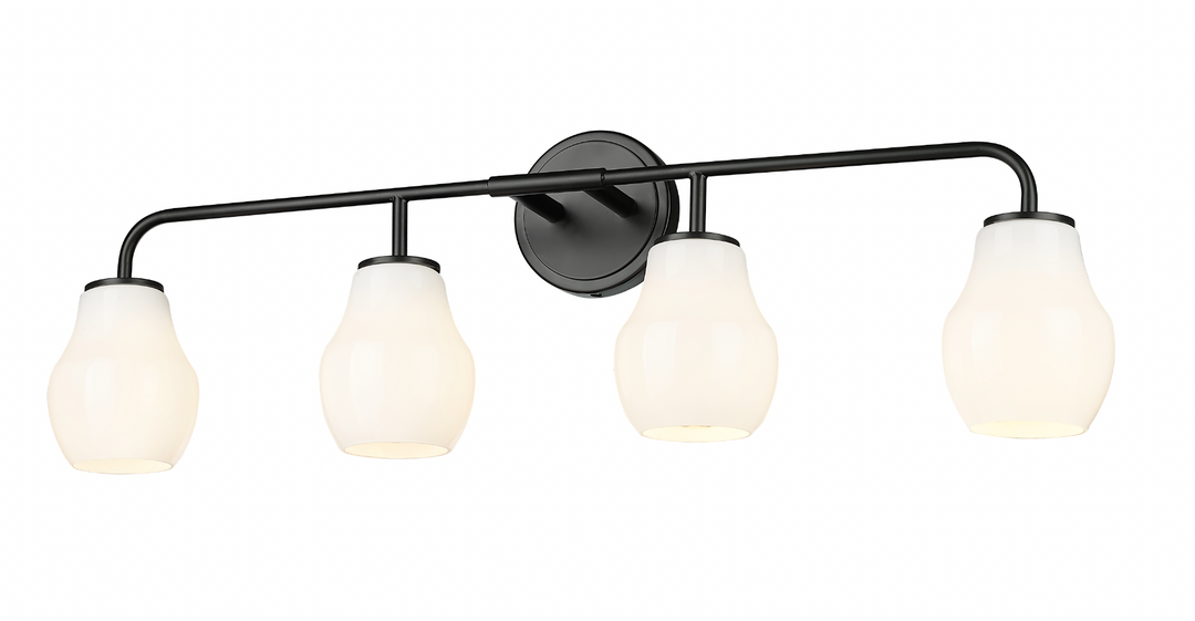 Moderno Lighting - MV156-3-4BKGW - 4 Light Sconce - Demetra 4 Light Vanity - Matte Black