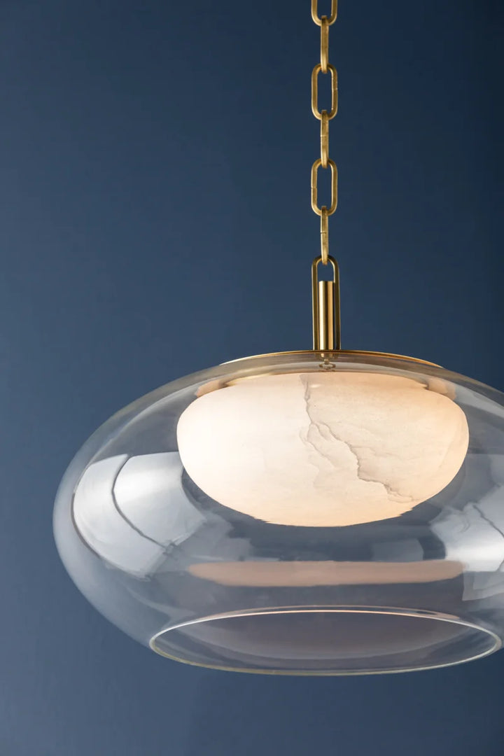 Moore LED Pendant in Aged Brass