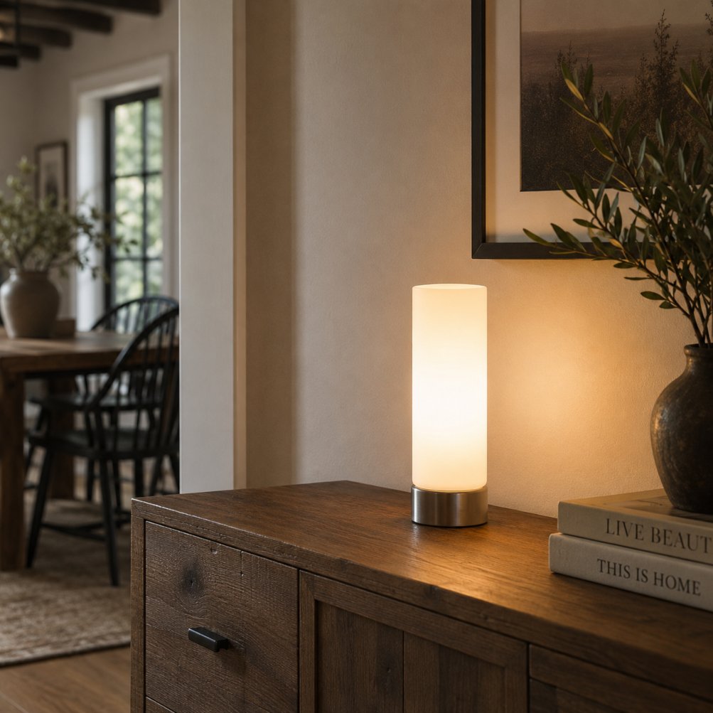 Myna One Light Table Lamp in Matte Nickel