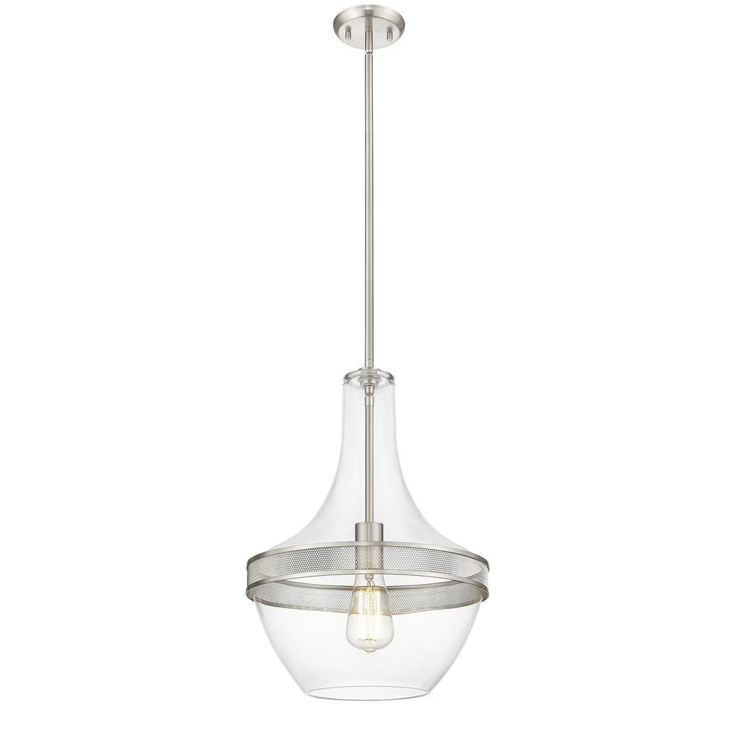 Grace 1-Light Brushed Nickel Pendant Mirage Lighting Group