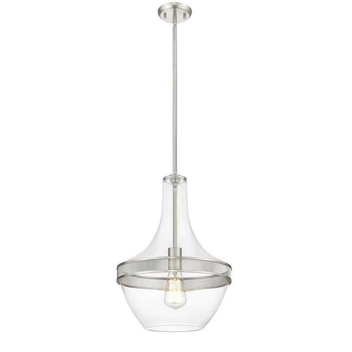 Grace 1-Light Brushed Nickel Pendant Mirage Lighting Group