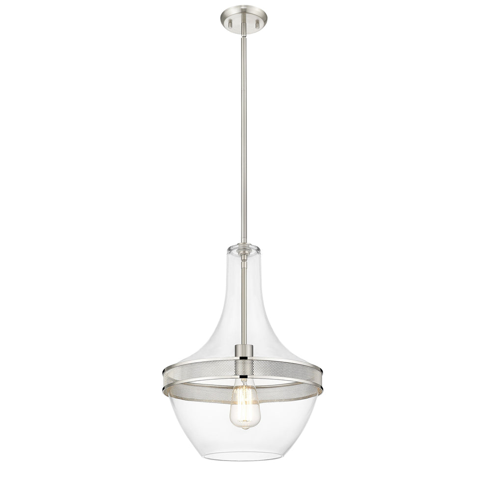 Grace 1-Light Brushed Nickel Pendant Mirage Lighting Group