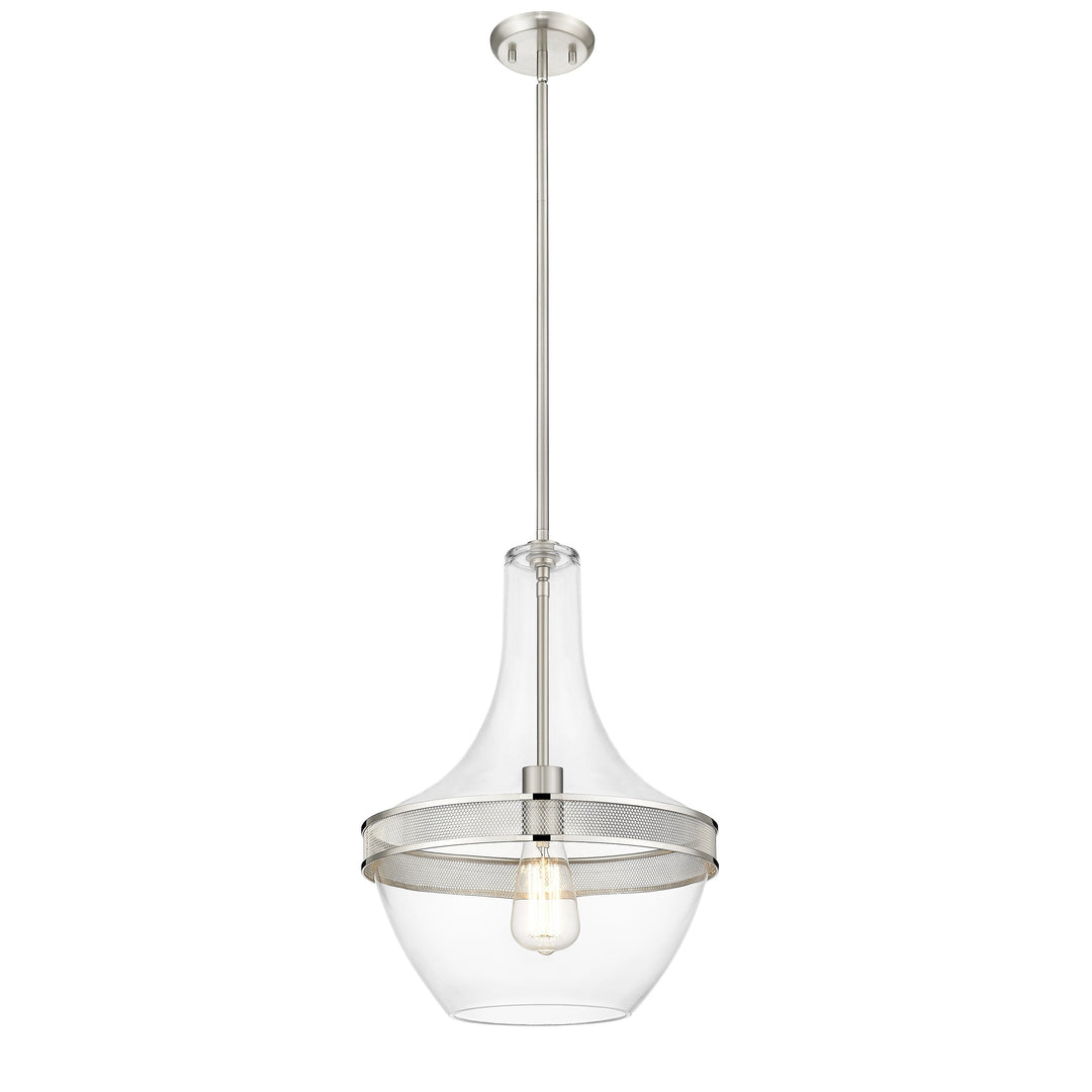 Grace 1-Light Brushed Nickel Pendant Mirage Lighting Group