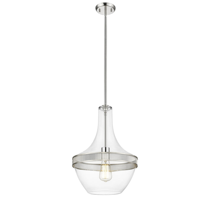 Grace 1-Light Polished Nickel Pendant Mirage Lighting Group