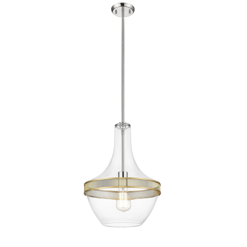 Grace 1-Light Polished Nickel Pendant Mirage Lighting Group