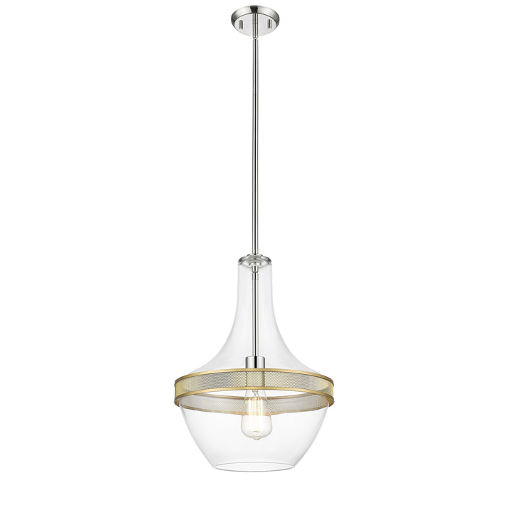 Grace 1-Light Polished Nickel Pendant Mirage Lighting Group