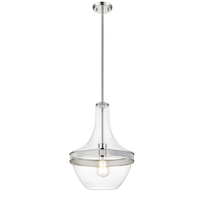Grace 1-Light Polished Nickel Pendant Mirage Lighting Group
