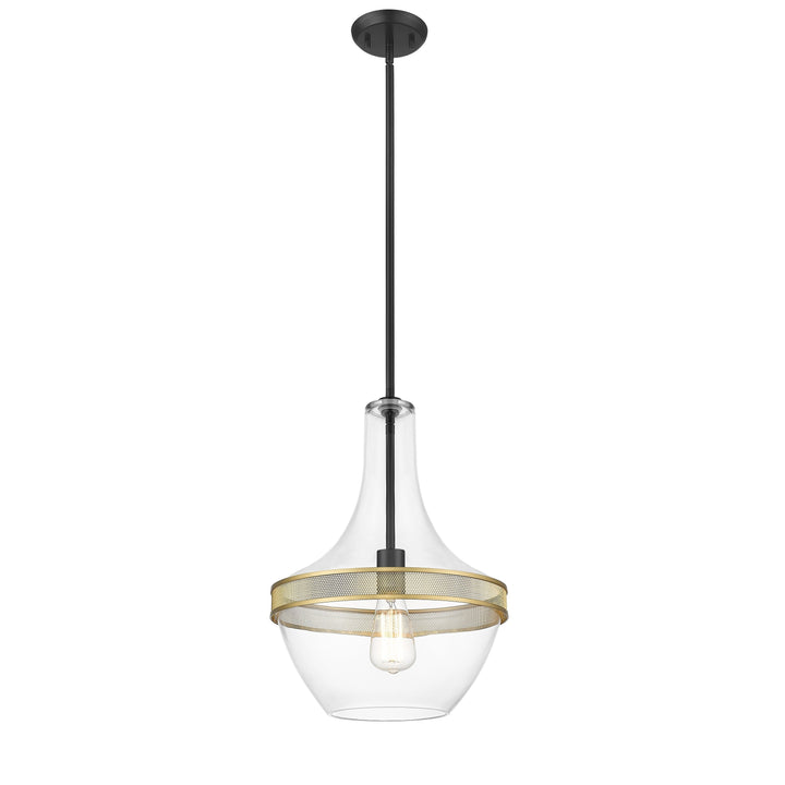 Grace 1-Light Black Pendant Mirage Lighting Group