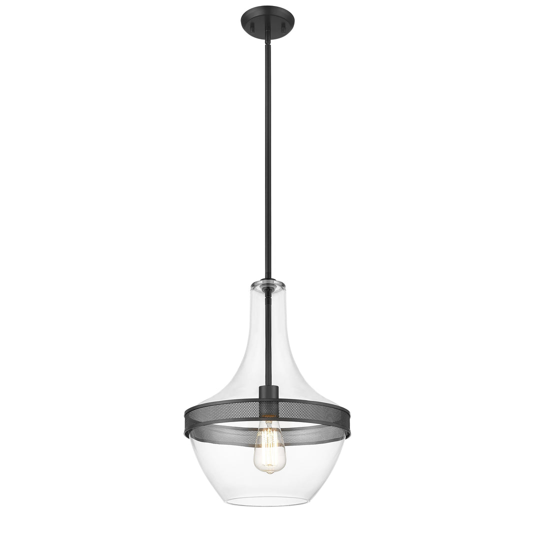 Grace 1-Light Black Pendant Mirage Lighting Group
