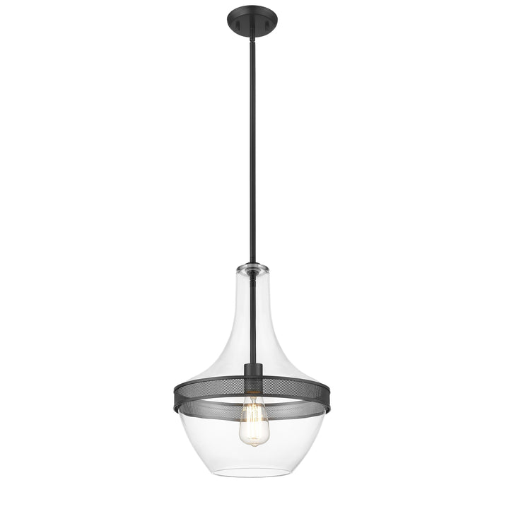 Grace 1-Light Black Pendant Mirage Lighting Group