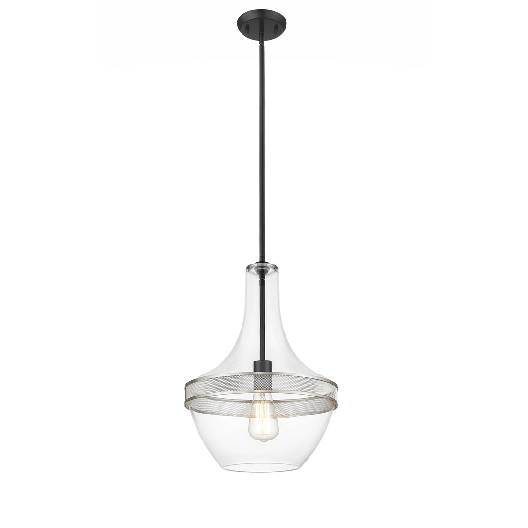 Grace 1-Light Black Pendant Mirage Lighting Group