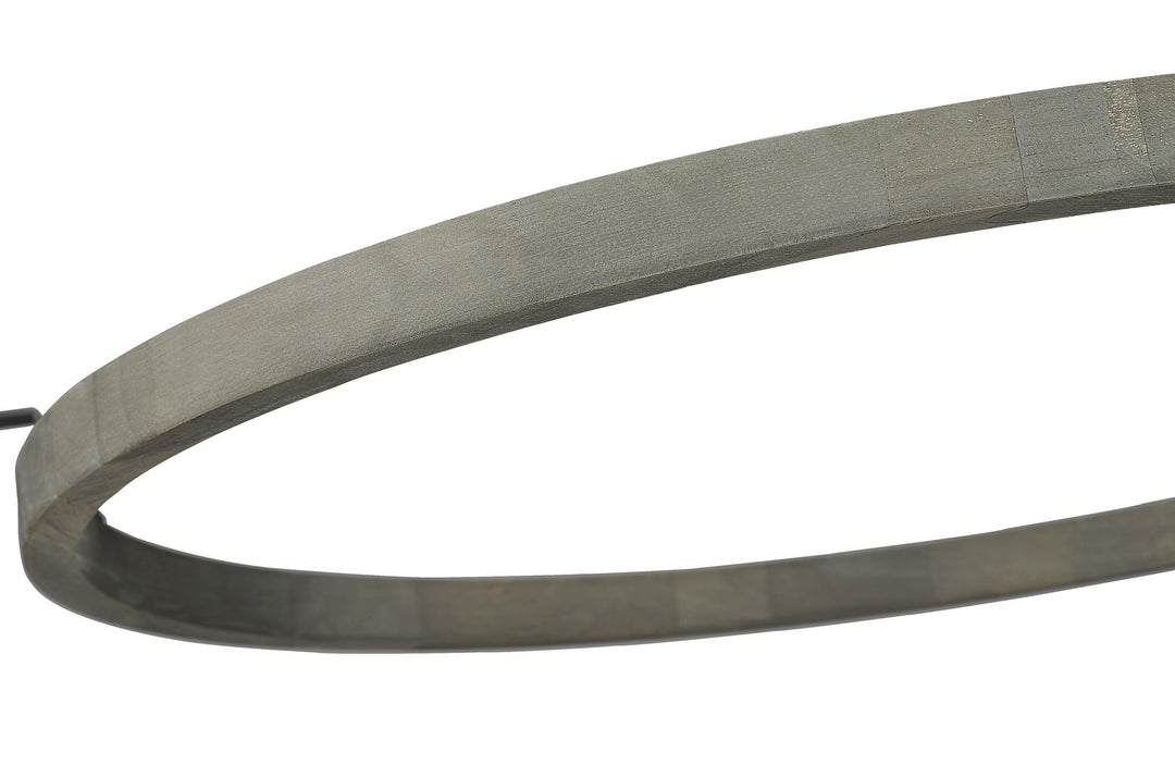 Du-Ring Flat Black & Gray Wood Duo 30 Inch Integrated LED Round Chandelier By Modition Lighting