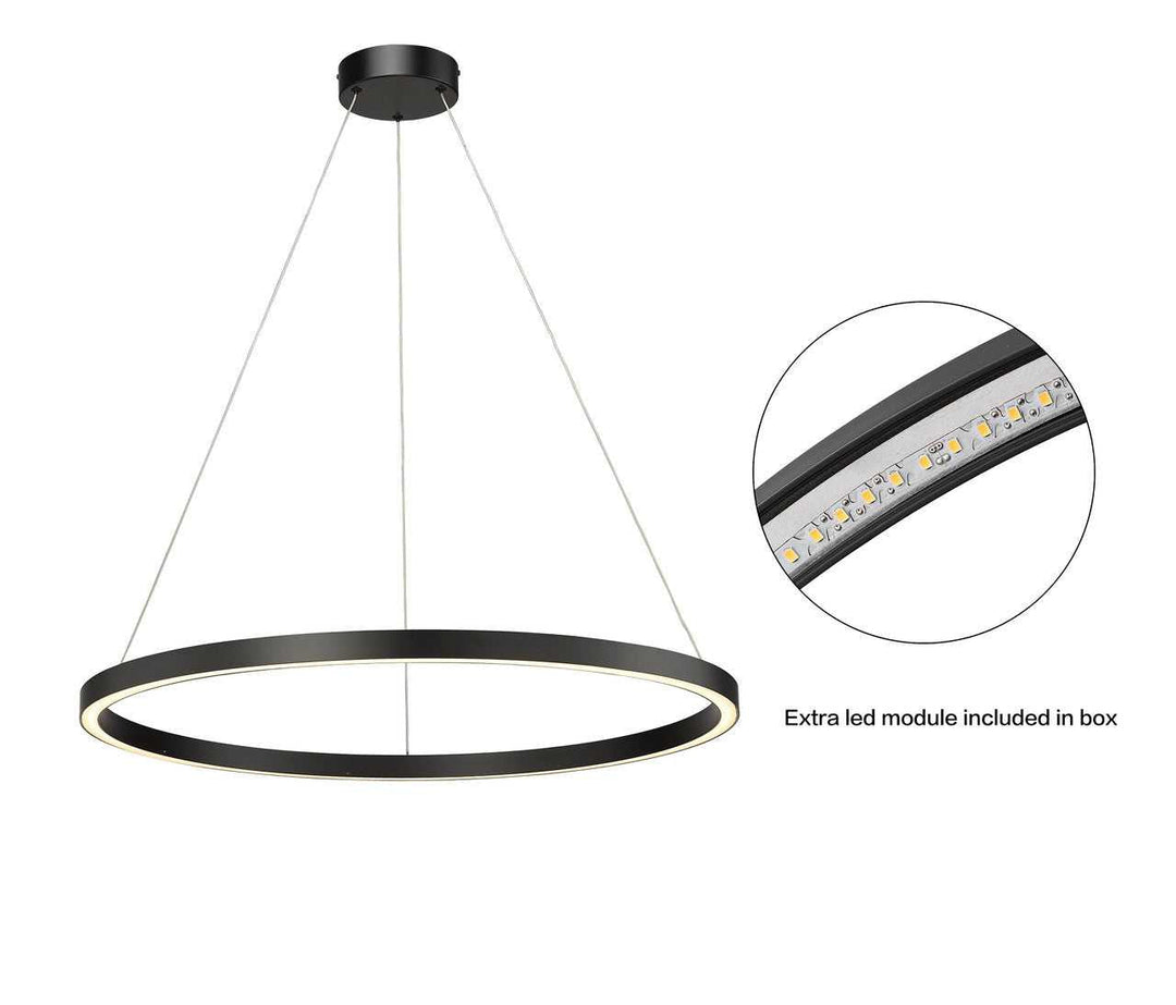 Du-Ring Black 30 Inch Integrated LED Round Chandelier By Modition Lighting (Copy) Modition Lighting