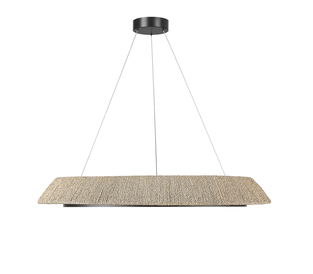 Natural Du-Ring Black 38 Inch Integrated LED Round Chandelier