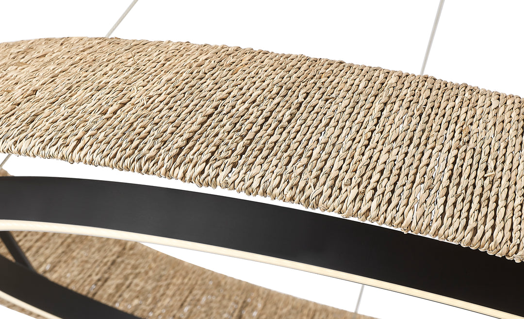 Natural Du-Ring Black 38 Inch Integrated LED Round Chandelier