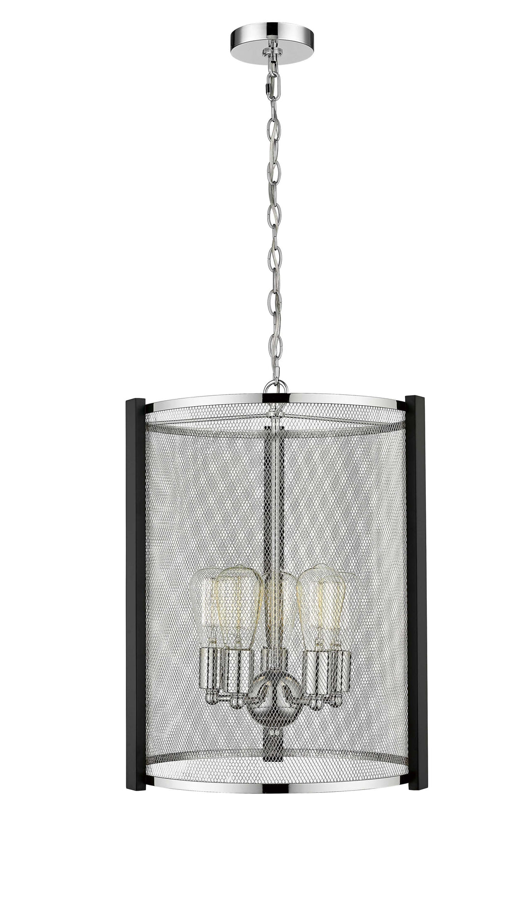 Forge & Fern 5-Light Polished Nickel with Multi-Finish Pendant Mirage Lighting Group