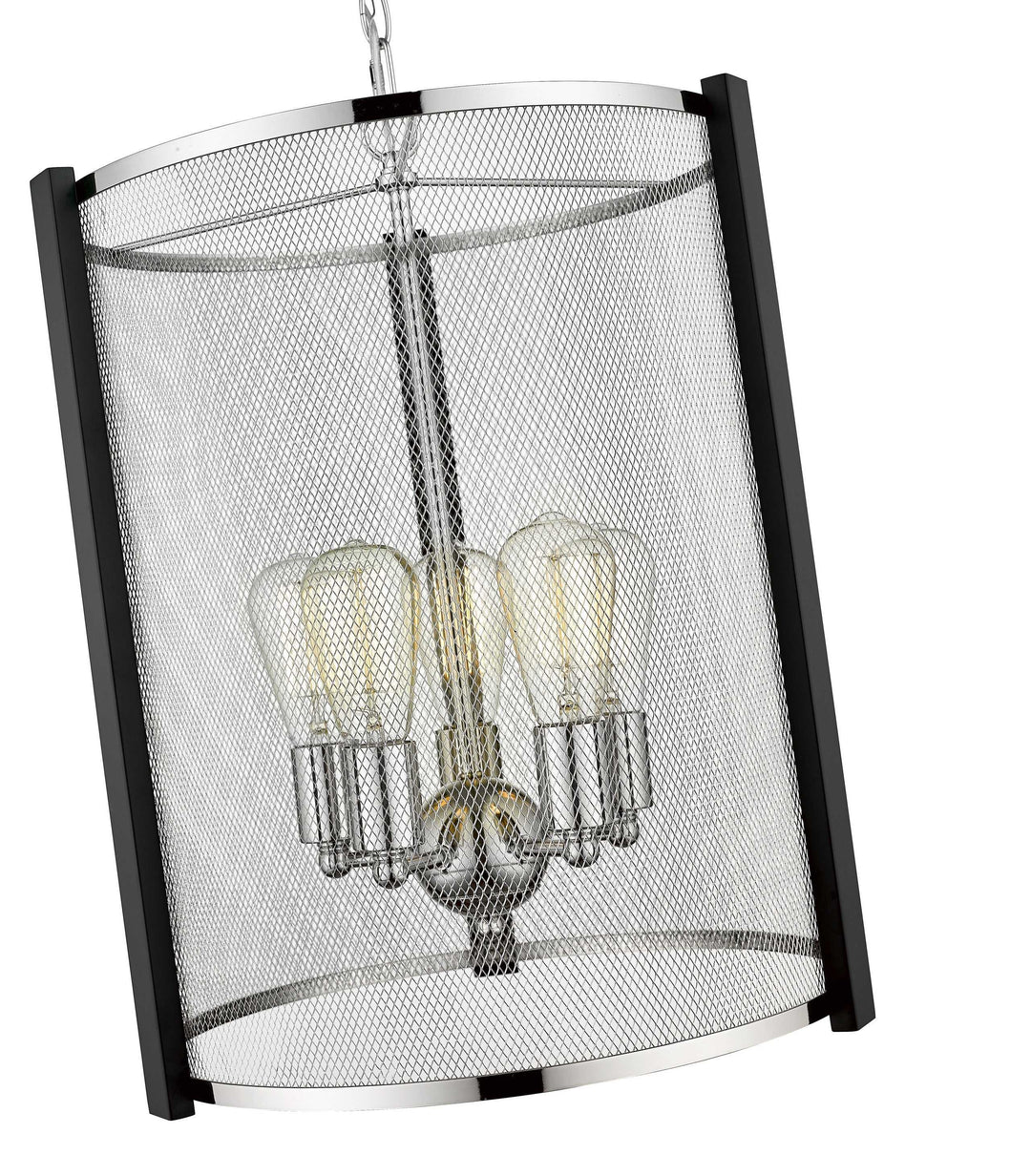 Forge & Fern 5-Light Polished Nickel with Multi-Finish Pendant Mirage Lighting Group