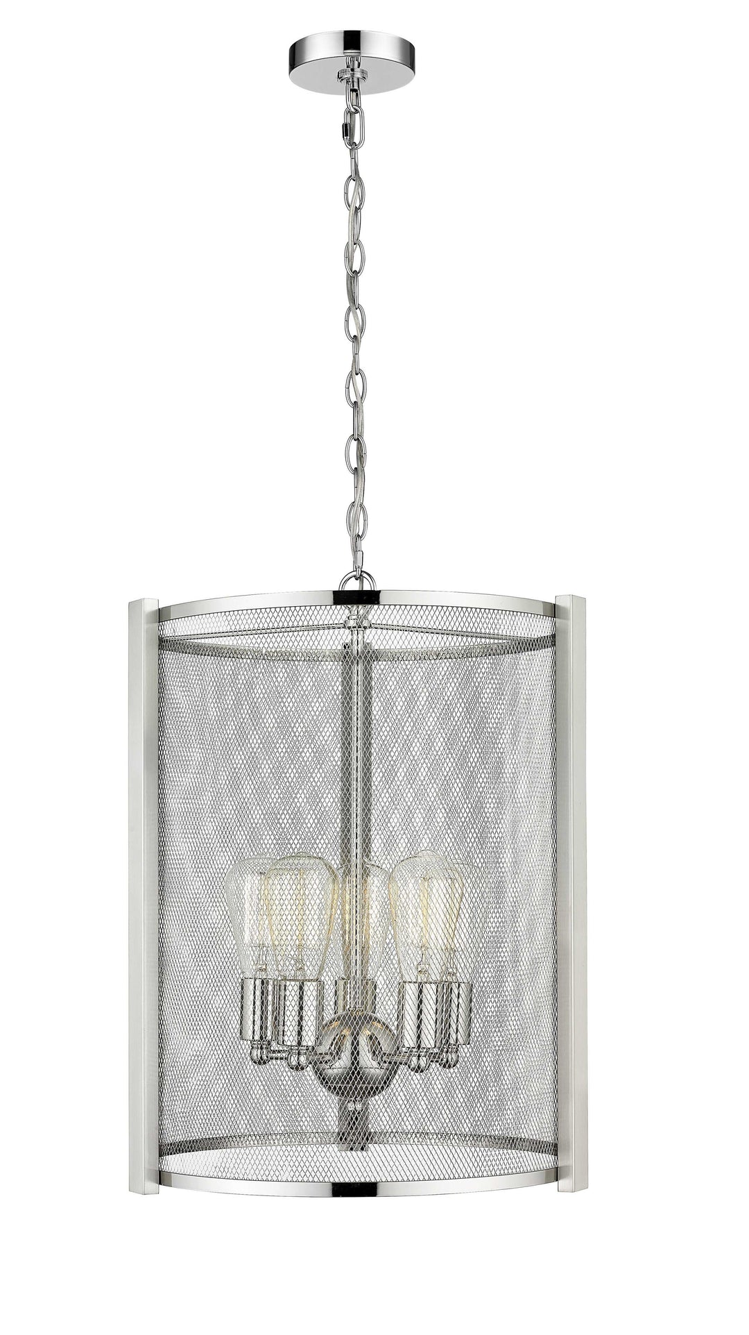 Forge & Fern 5-Light Polished Nickel with Multi-Finish Pendant Mirage Lighting Group