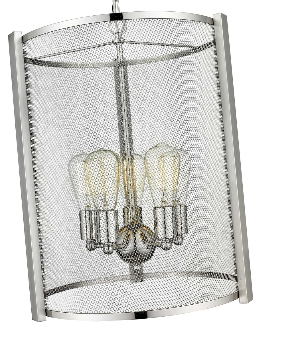 Forge & Fern 5-Light Polished Nickel with Multi-Finish Pendant Mirage Lighting Group