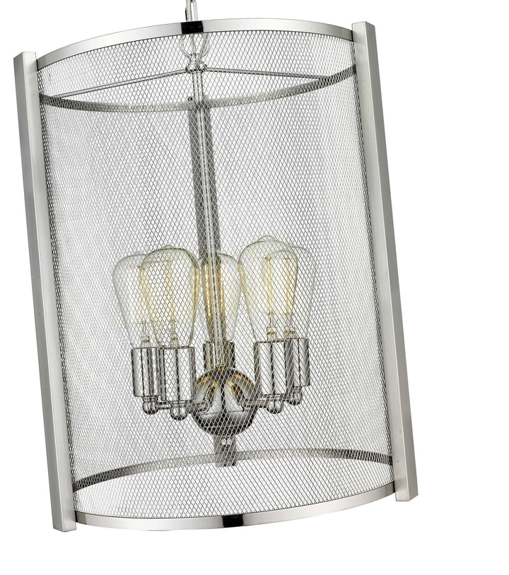 Forge & Fern 5-Light Polished Nickel with Multi-Finish Pendant Mirage Lighting Group