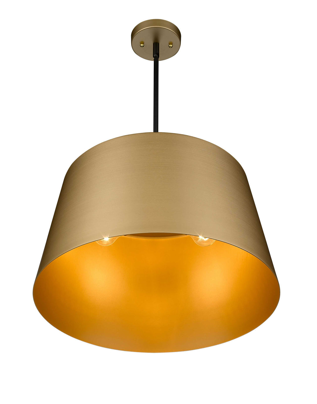 Kaitlin Three-Light Gold Pendant Mirage Lighting Group