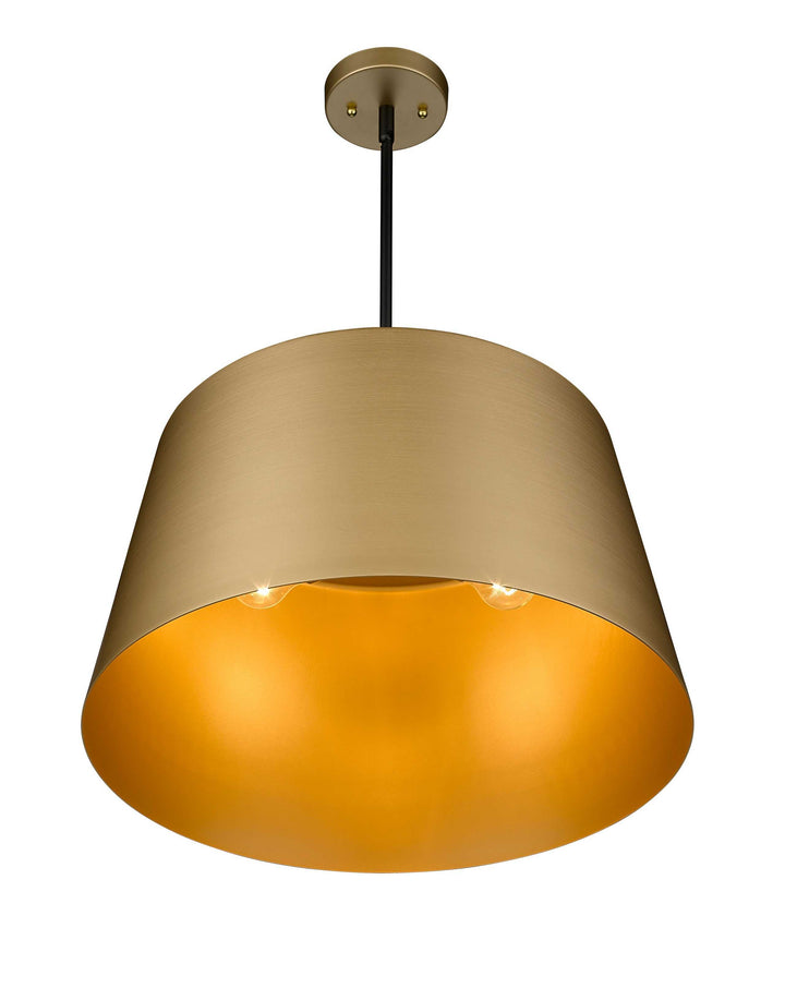 Kaitlin Three-Light Gold Pendant Mirage Lighting Group