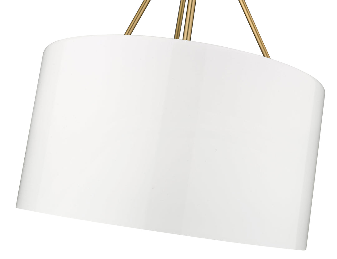Twizzle Three Light White & Gold Pendant Mirage Lighting Group