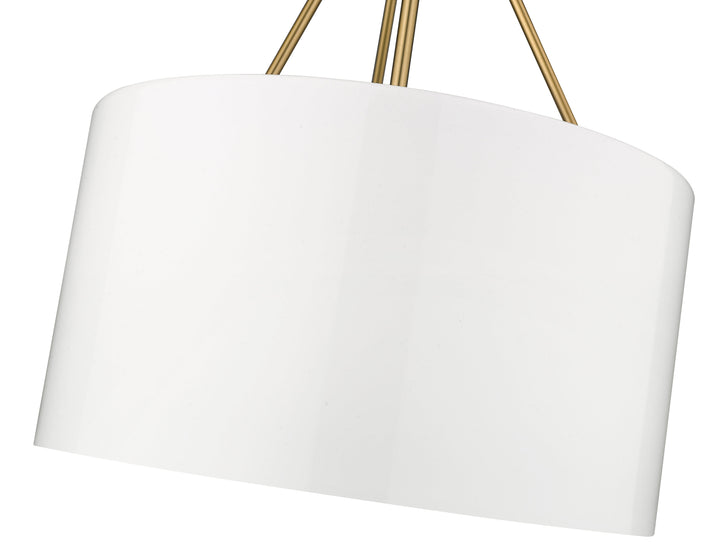 Twizzle Three Light White & Gold Pendant Mirage Lighting Group