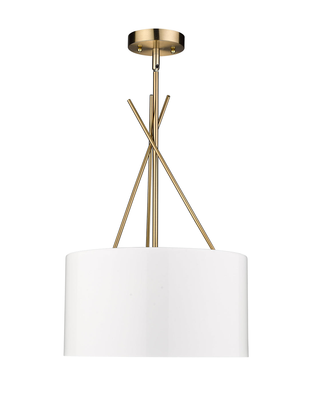 Twizzle Three Light White & Gold Pendant Mirage Lighting Group