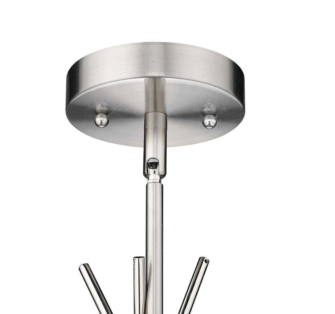 Twizzle Three Light Polished & Brushed Nickel Pendant Mirage Lighting Group