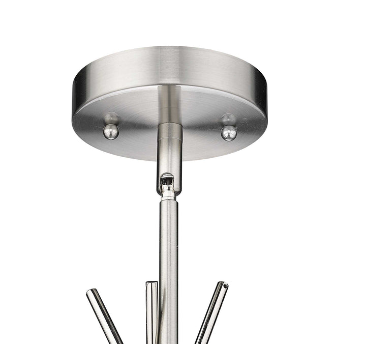 Twizzle Three Light Polished & Brushed Nickel Pendant Mirage Lighting Group