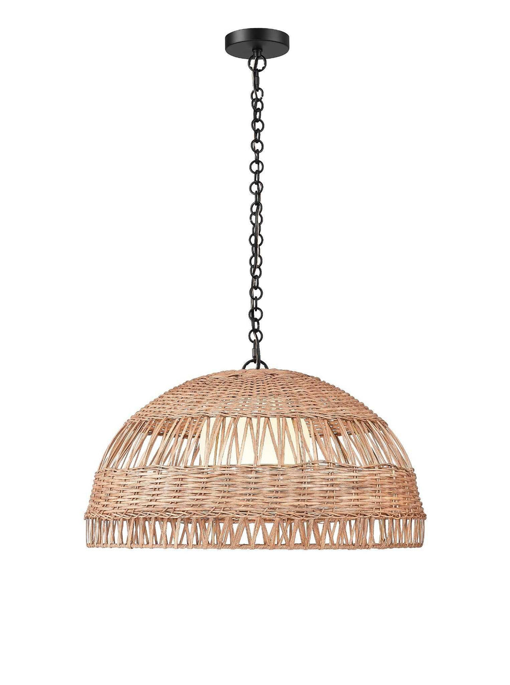 NOTO 1-Light Natural Rattan Pendant by Mirage Lighting Mirage Lighting