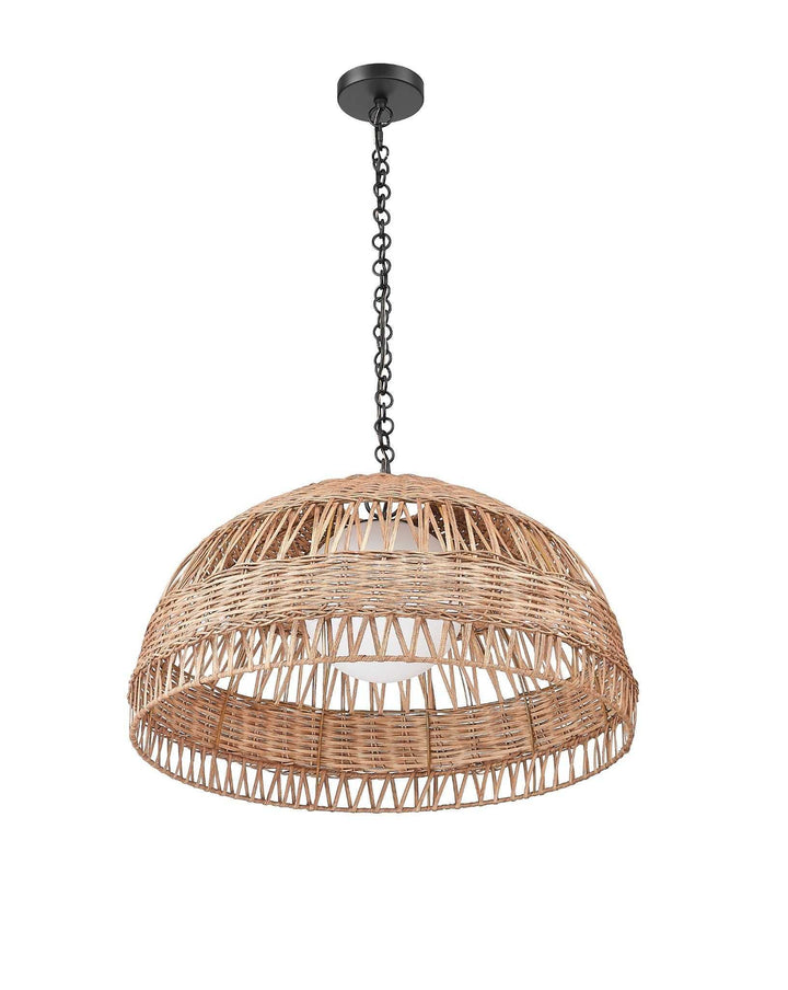NOTO 1-Light Natural Rattan Pendant by Mirage Lighting Mirage Lighting