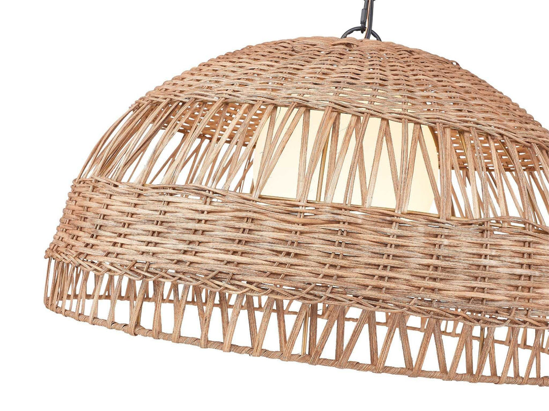 NOTO 1-Light Natural Rattan Pendant by Mirage Lighting Mirage Lighting