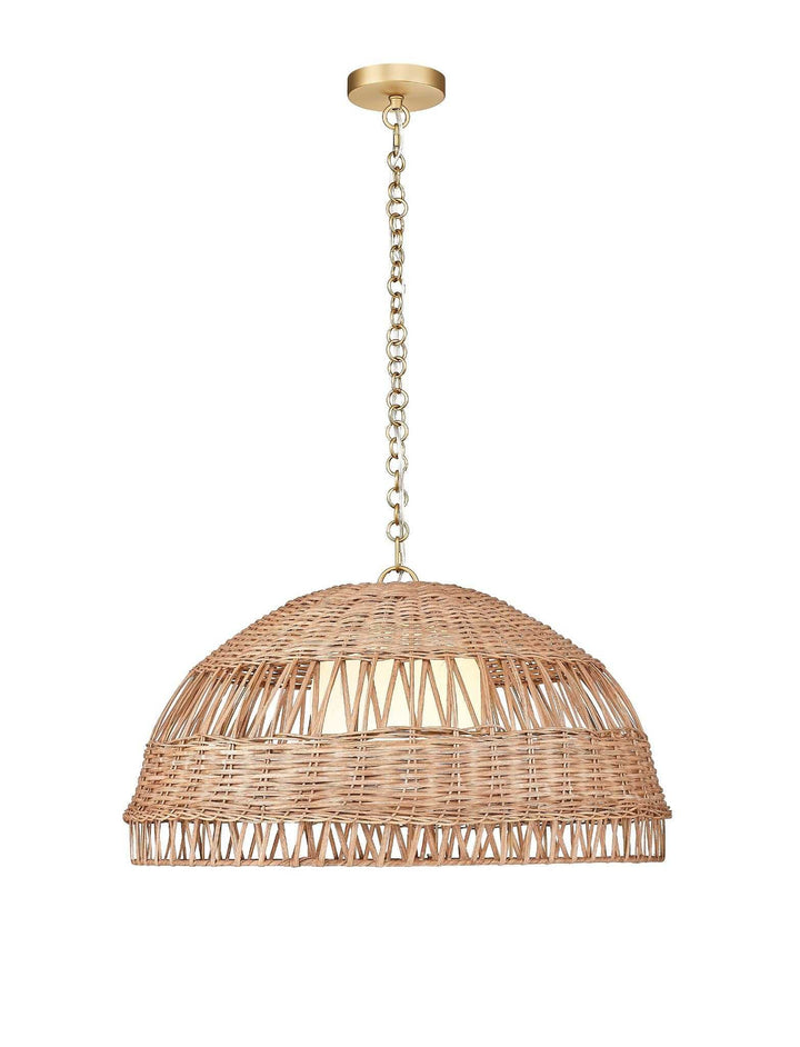 NOTO 1-Light Natural Rattan Pendant by Mirage Lighting Mirage Lighting