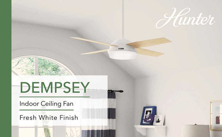Dempsey with LED Light 44 inch Hunter Fan Canada