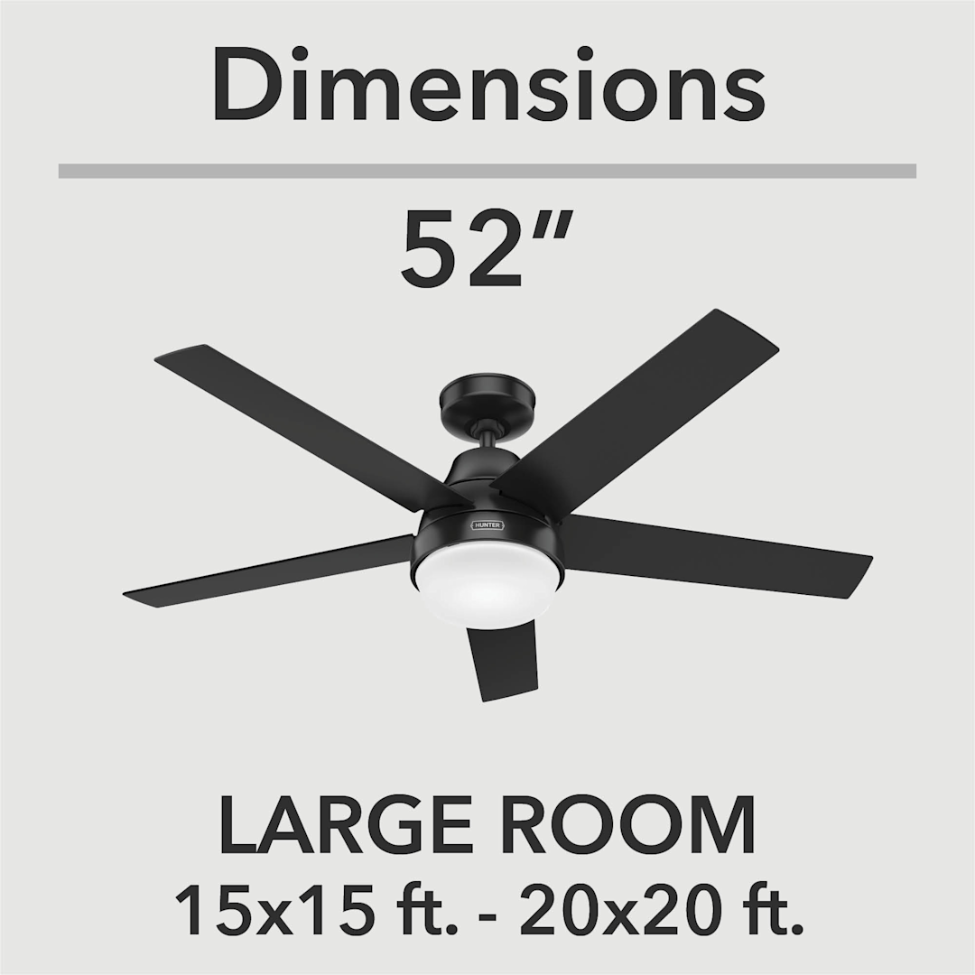 Aerodyne SMART FAN with LED Light 52 inch with Remote AC Motor Hunter Fan Canada