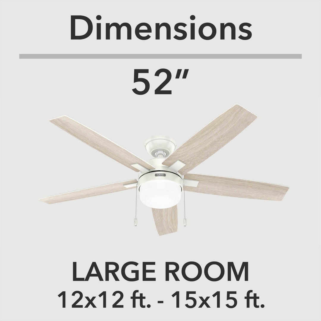 Anisten with LED Light 52 inch Hunter Fan Canada
