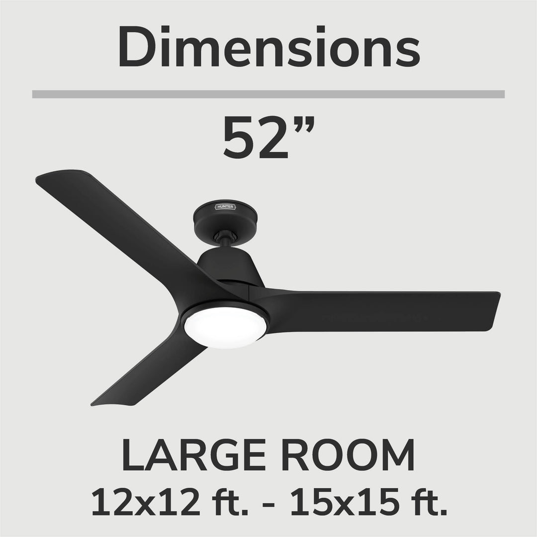 Aeronaut Outdoor Smart Fan with LED Light 52 inch with Remote DC Motor Hunter Fan Canada