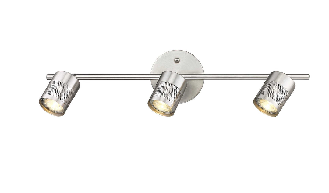 Peek Three Light Track in Brushed Nickel Mirage Lighting