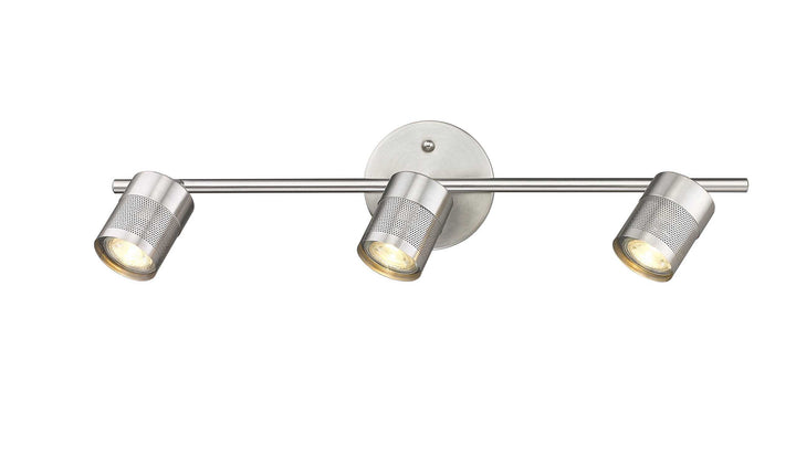 Peek Three Light Track in Brushed Nickel Mirage Lighting