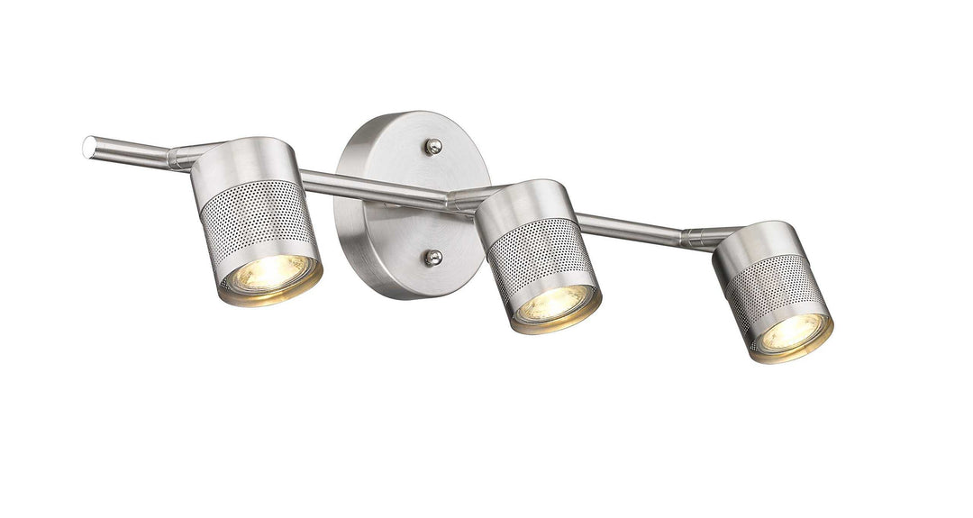 Peek Three Light Track in Brushed Nickel Mirage Lighting