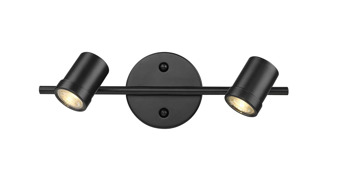 Spot-On Two Light Multi-Finish Black Track Mirage Lighting