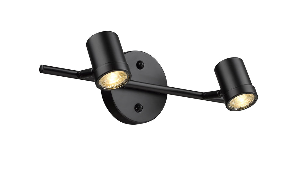 Spot-On Two Light Multi-Finish Black Track Mirage Lighting