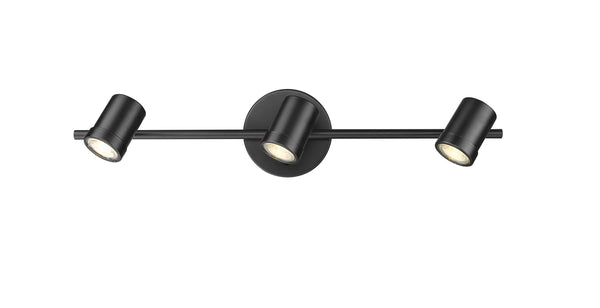 Spot-On Three Light Multi-Finish Black Track Mirage Lighting