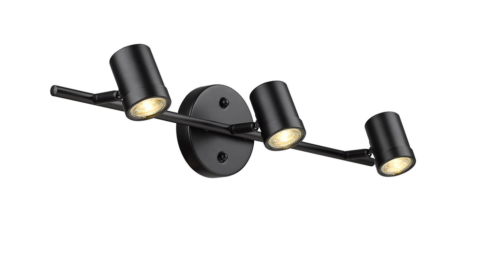 Spot-On Three Light Multi-Finish Black Track Mirage Lighting